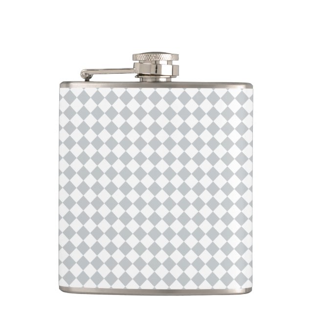 Pick your checkers colour Easily Customise This Hip Flask (Front)