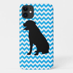 Pick Your Color Chevron With Lab Silhouette iPhone 11 Case