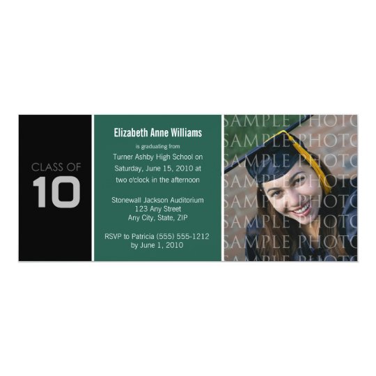 Pick YOUR COLOR Skinny Graduation Invitation