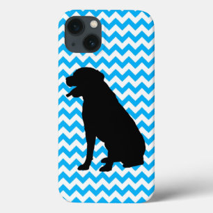 Pick Your Colour Chevron With Lab Silhouette iPhone 13 Case
