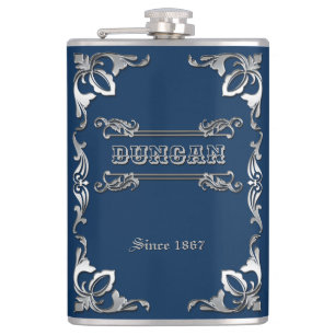 Pick Your Colour Classic Book Cover Silver Hip Flask