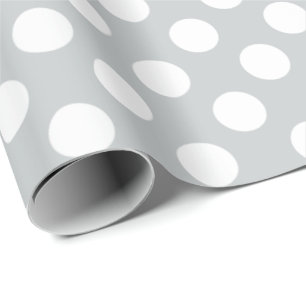 Pick Your Own Background Colour & White Polka Dots Wrapping Paper