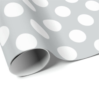 Pick Your Own Background Colour & White Polka Dots Wrapping Paper