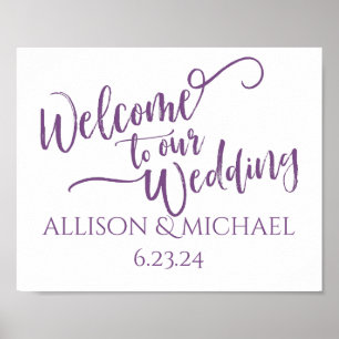 PICK-YOUR-OWN-COLOR! Wedding Welcome Sign
