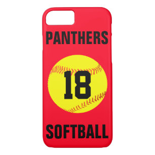 Pick Your Own Colour Custom Softball Phone Case