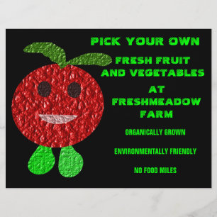 Pick Your Own Fruit and Veg Customisable Flyer