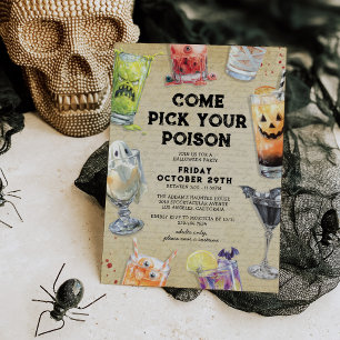 Pick Your Poison Adult Halloween Invitation