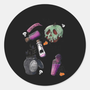 Pick Your Poison Drink Me Potion Halloween Classic Round Sticker