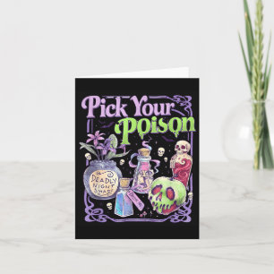 Pick Your Poison Gothic Halloween Retro Graphic Card