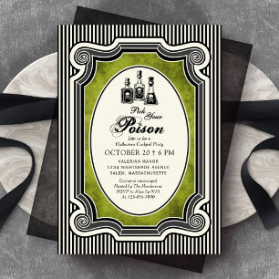 Pick Your Poison Halloween Cocktail Party Invitation
