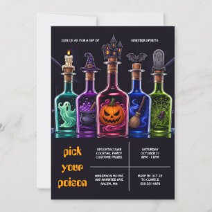 Pick Your Poison Halloween Cocktail Party Invitation