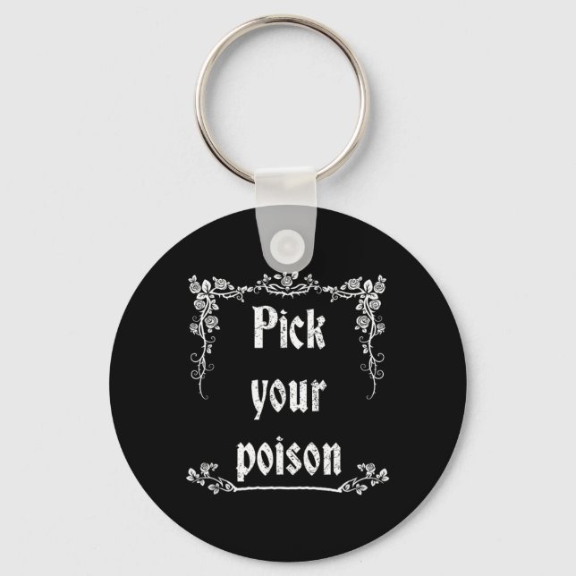 Pick Your Poison Halloween Key Ring (Front)