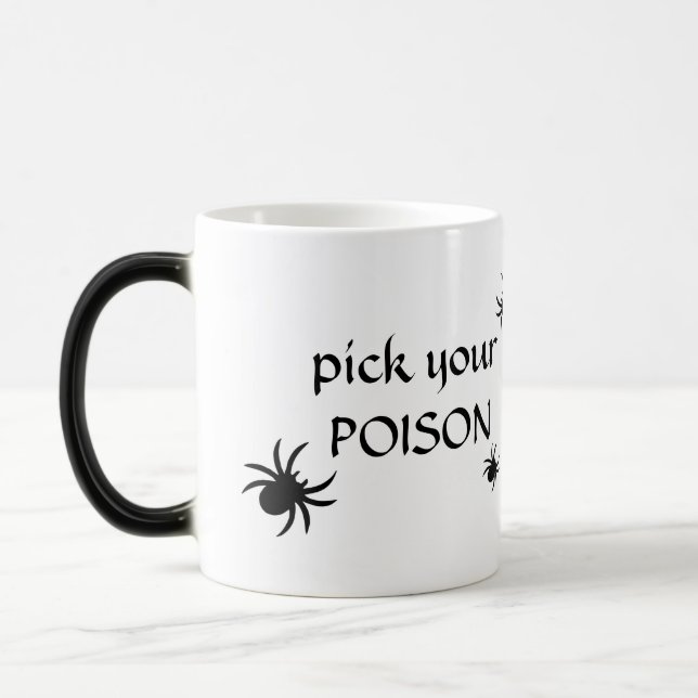 Pick your POISON Halloween Spider Mug (Left)