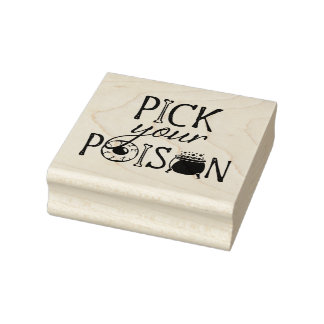 Pick Your Poison | Halloween Witch Rubber Stamp