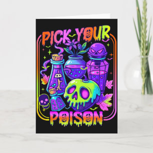 Pick Your Poison Happy Halloween Day Party Spooky Card