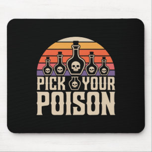 Pick Your Poison Potion Bottles Gothic Halloween Mouse Mat
