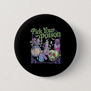 Pick Your Poison, Vintage Princess Halloween  6 Cm Round Badge