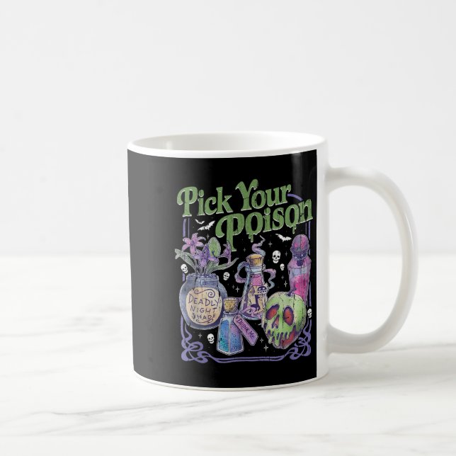 Pick Your Poison, Vintage Princess Halloween  Coffee Mug (Right)