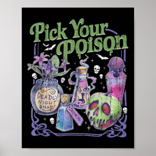 Pick Your Poison, Vintage Princess Halloween  Poster