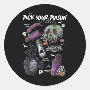 Pick Your Poison's Funny Drink Me Potion's Happy H Classic Round Sticker