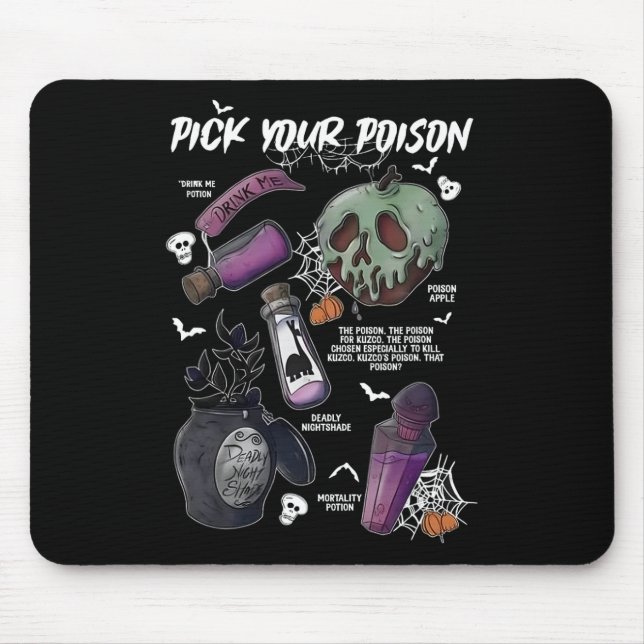 Pick Your Poison's Funny Drink Me Potion's Happy H Mouse Mat (Front)