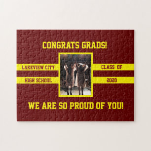 Pick Your School Colors Photo Congrats Graduate Jigsaw Puzzle