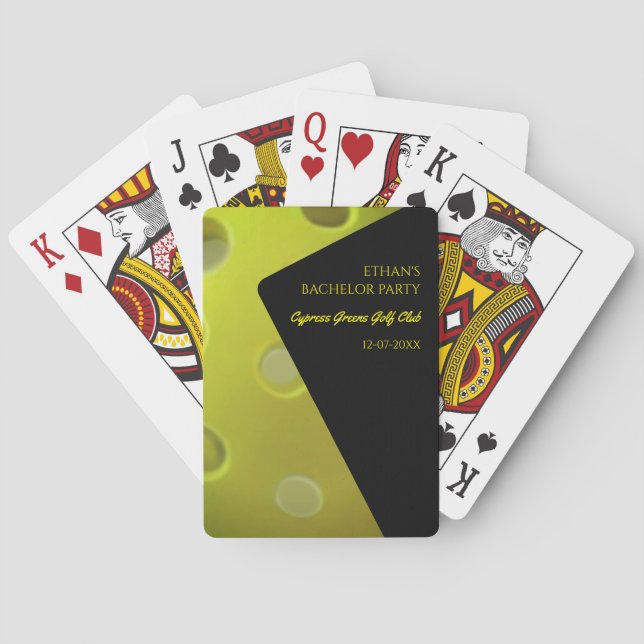 Pickeball birthday party bachelor party sport  playing cards (Back)