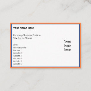 Picked Mango and Deep Blue Online Biz Logo Business Card