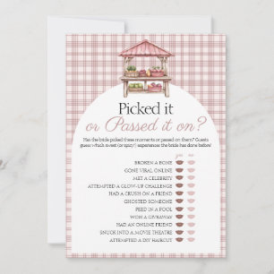 Picked or Passed Country Market Bridal game card