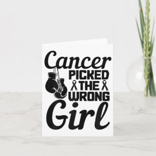 Picked The Wrong Girl Breast Cancer Awareness Mont Card