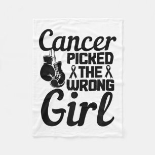 Picked The Wrong Girl Breast Cancer Awareness Mont Fleece Blanket