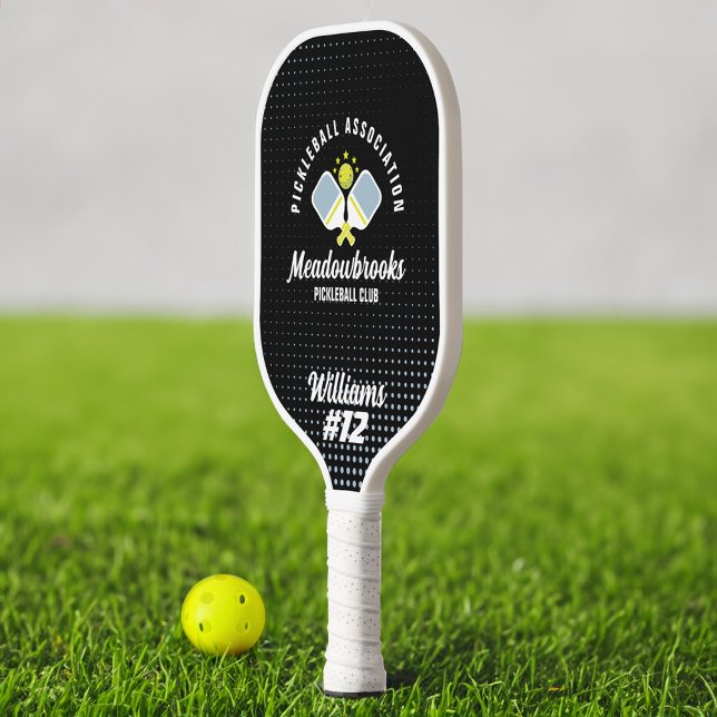 Pickelball Club Logo Custom Player Name & Number Pickleball Paddle (Pickelball Club Logo Custom Player Name & Number Pickleball Paddle)