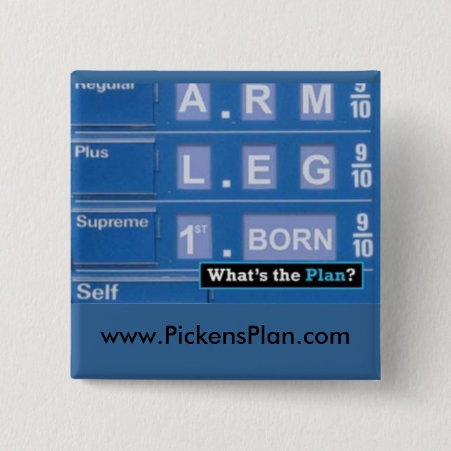 Pickens Plan - Gas 15 Cm Square Badge (Front)