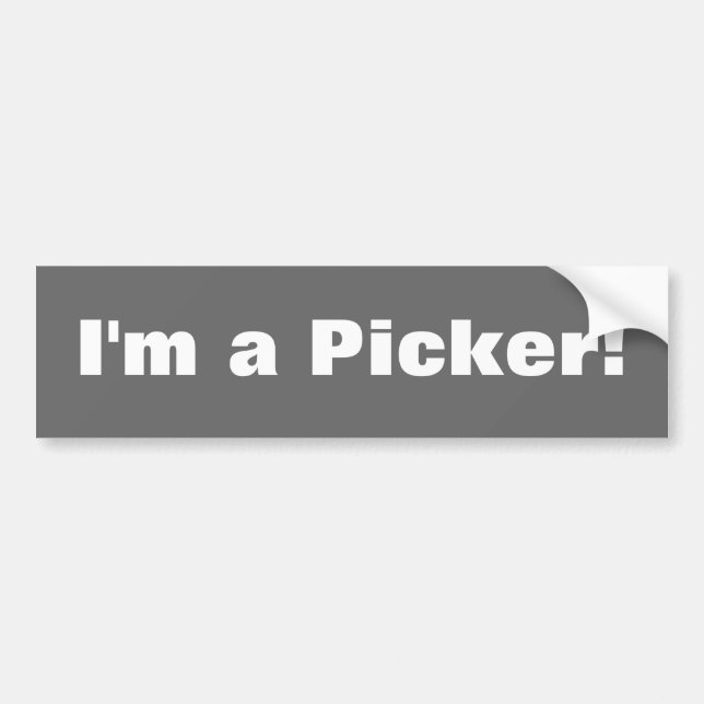 Picker American Bumper Sticker Antique Collector (Front)