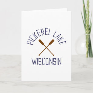 Pickerel Lake Wisconsin Outdoors Vintage  Card