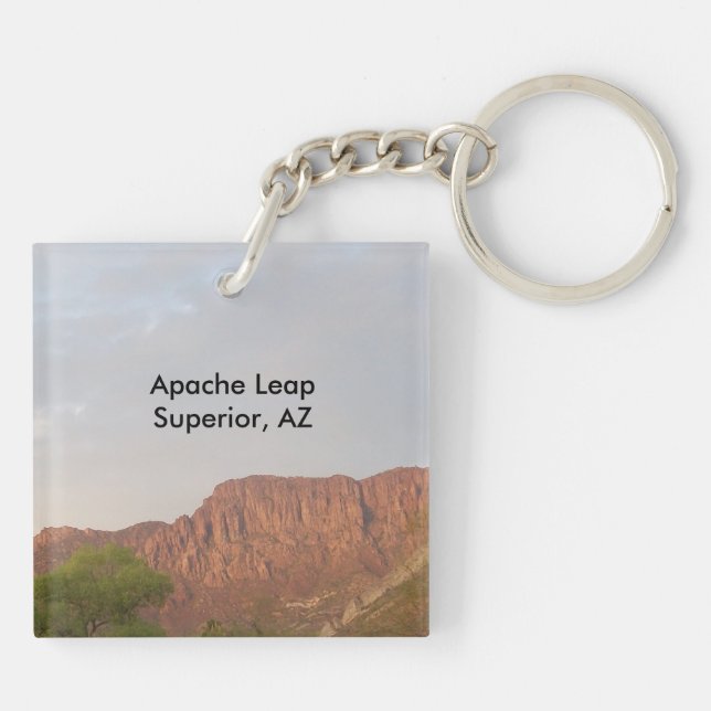 Picket Post Mountain, Superior Arizona Key Ring (Back)