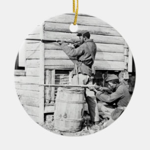 Picket Station of Coloured Troops Dutch Gap Canal Ceramic Tree Decoration