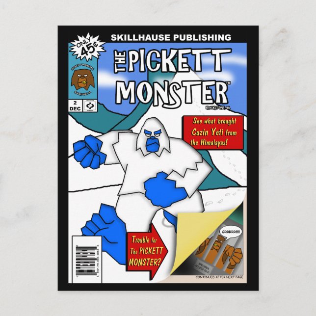 PICKETT MONSTER - Comic Book #2 Postcard (Front)