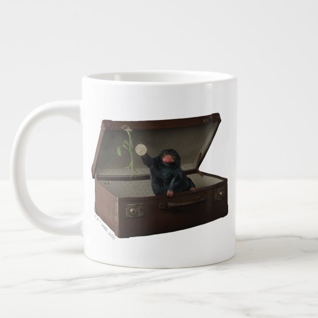 Pickett & Teddy in Briefcase Large Coffee Mug (Left)
