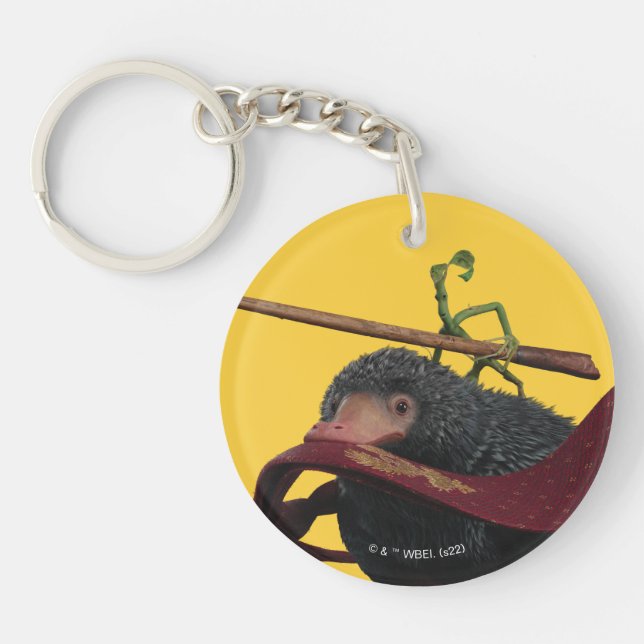 Pickett & Teddy With Wand and Tie Key Ring (Front)