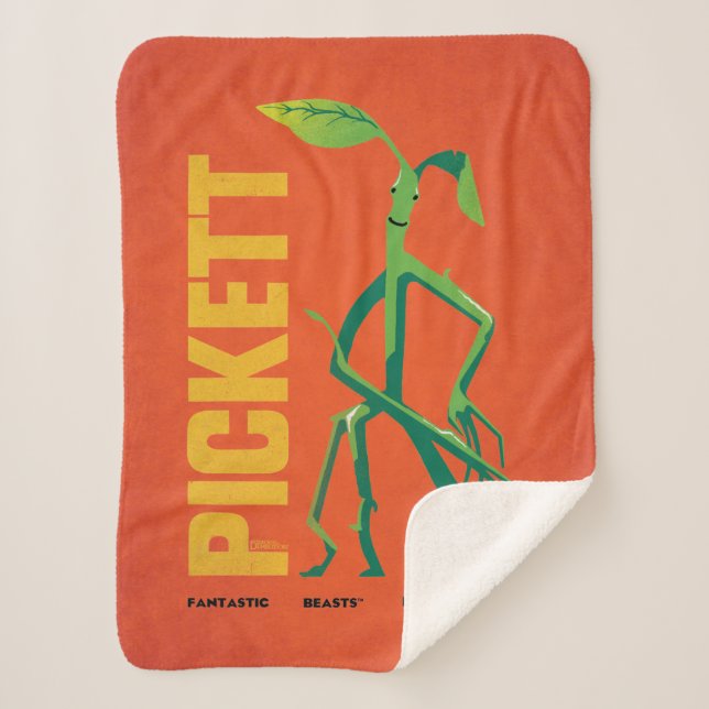 Pickett Vintage Graphic Sherpa Blanket (Front)