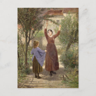 Picking Cherries Postcard