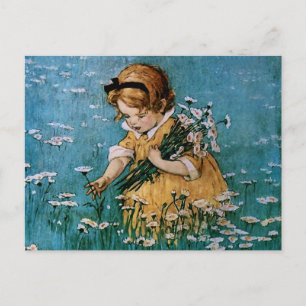 Picking Daisies by Jessie Willcox Smith Postcard