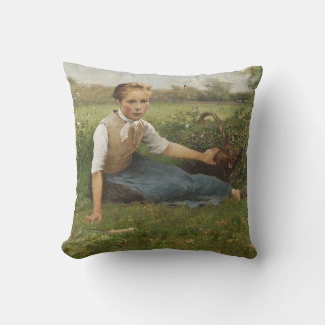 Picking Flowers | 1882 Cushion (Front)
