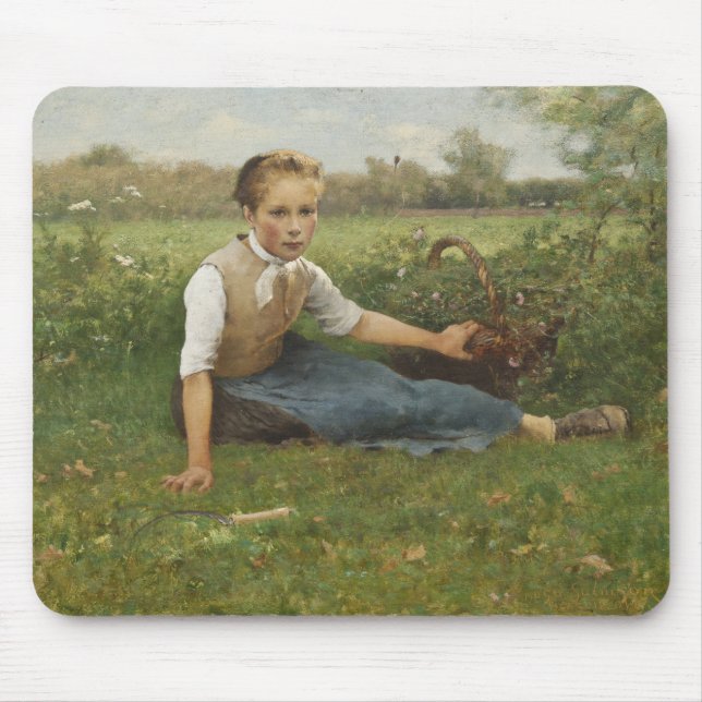 Picking Flowers | 1882 Mouse Mat (Front)