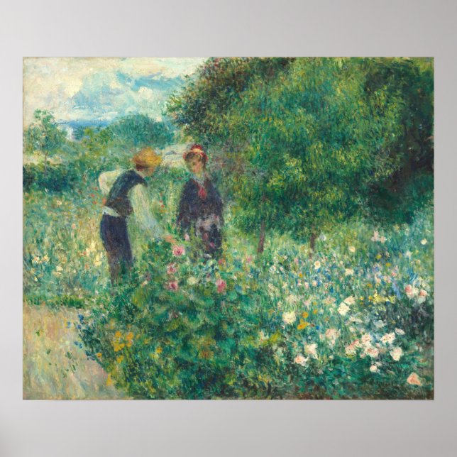 Picking Flowers - Auguste Renoir Fine Art Poster (Front)