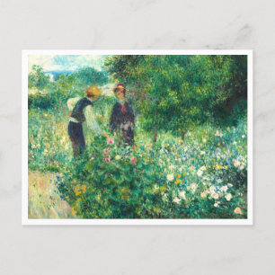 Picking Flowers by Auguste Renoir Postcard