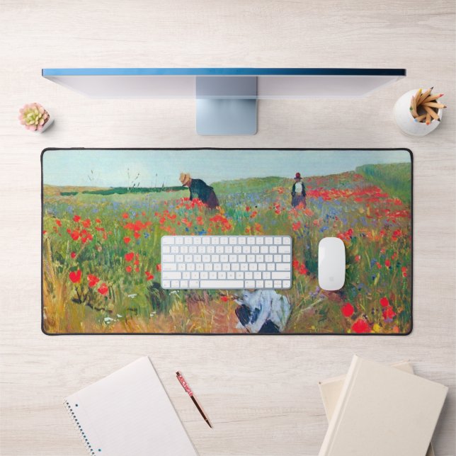 Picking Flowers in a Field, Mary Cassatt Desk Mat (Office 1)