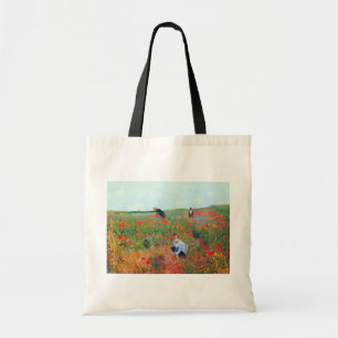 Picking Flowers in a Field, Mary Cassatt Tote Bag