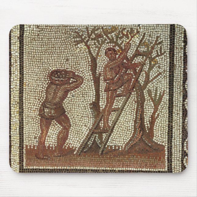 Picking Fruit, Roman Mosaic Mouse Mat (Front)